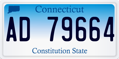 CT license plate AD79664