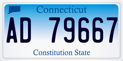 CT license plate AD79667