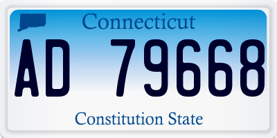 CT license plate AD79668