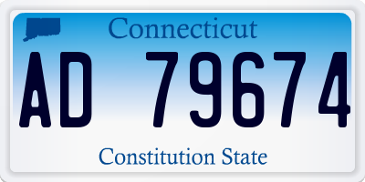 CT license plate AD79674