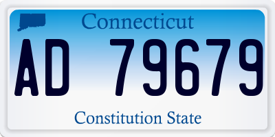 CT license plate AD79679