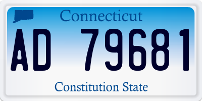 CT license plate AD79681