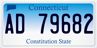 CT license plate AD79682