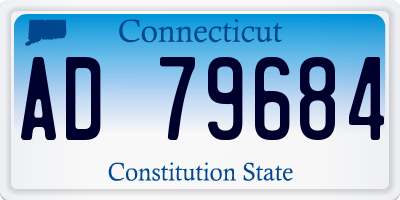 CT license plate AD79684