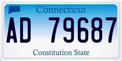 CT license plate AD79687