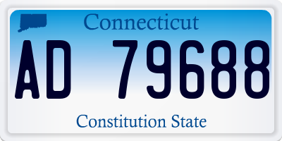 CT license plate AD79688