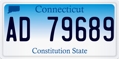 CT license plate AD79689