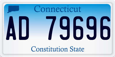 CT license plate AD79696