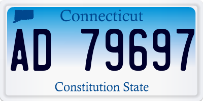 CT license plate AD79697