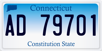 CT license plate AD79701