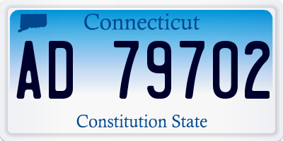 CT license plate AD79702