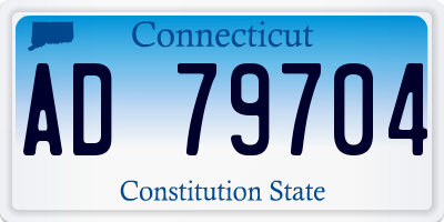 CT license plate AD79704