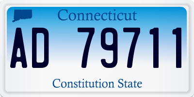 CT license plate AD79711