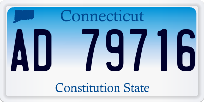CT license plate AD79716