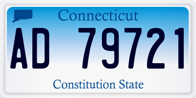 CT license plate AD79721