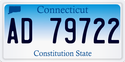 CT license plate AD79722
