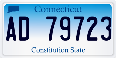 CT license plate AD79723