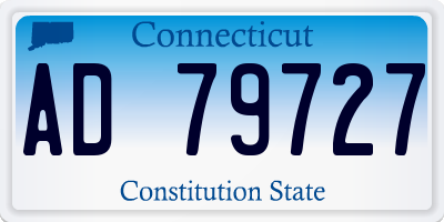 CT license plate AD79727