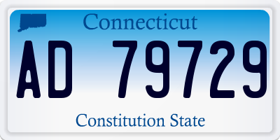 CT license plate AD79729