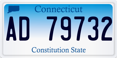 CT license plate AD79732