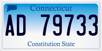 CT license plate AD79733