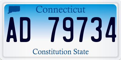 CT license plate AD79734