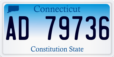 CT license plate AD79736
