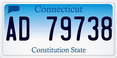 CT license plate AD79738