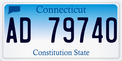 CT license plate AD79740