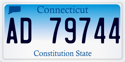 CT license plate AD79744