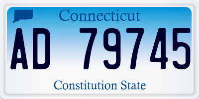 CT license plate AD79745