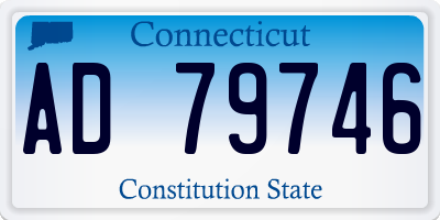 CT license plate AD79746