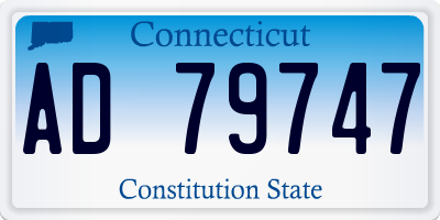 CT license plate AD79747