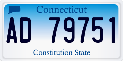 CT license plate AD79751