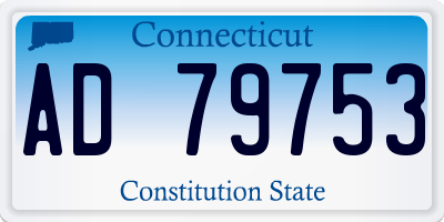 CT license plate AD79753