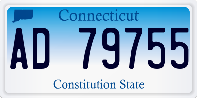 CT license plate AD79755