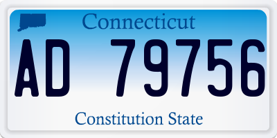 CT license plate AD79756