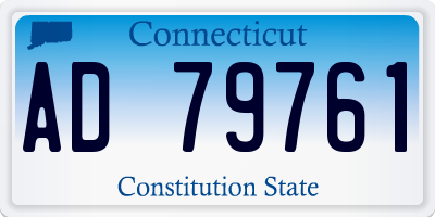 CT license plate AD79761
