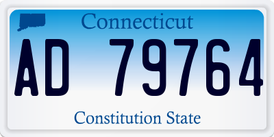CT license plate AD79764
