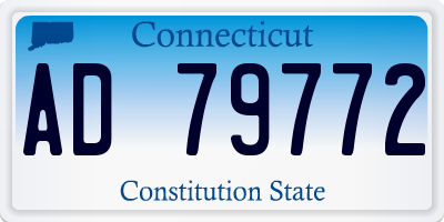 CT license plate AD79772