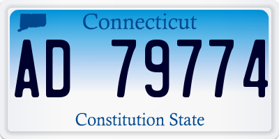CT license plate AD79774