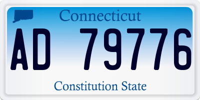 CT license plate AD79776