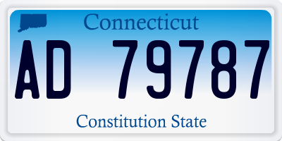 CT license plate AD79787