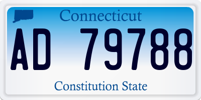 CT license plate AD79788