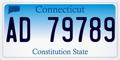 CT license plate AD79789