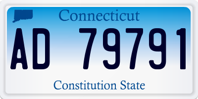 CT license plate AD79791