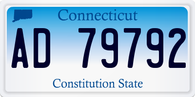 CT license plate AD79792