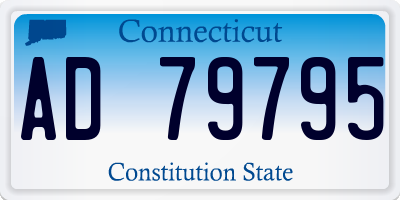 CT license plate AD79795