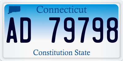 CT license plate AD79798