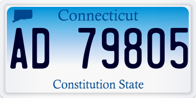 CT license plate AD79805